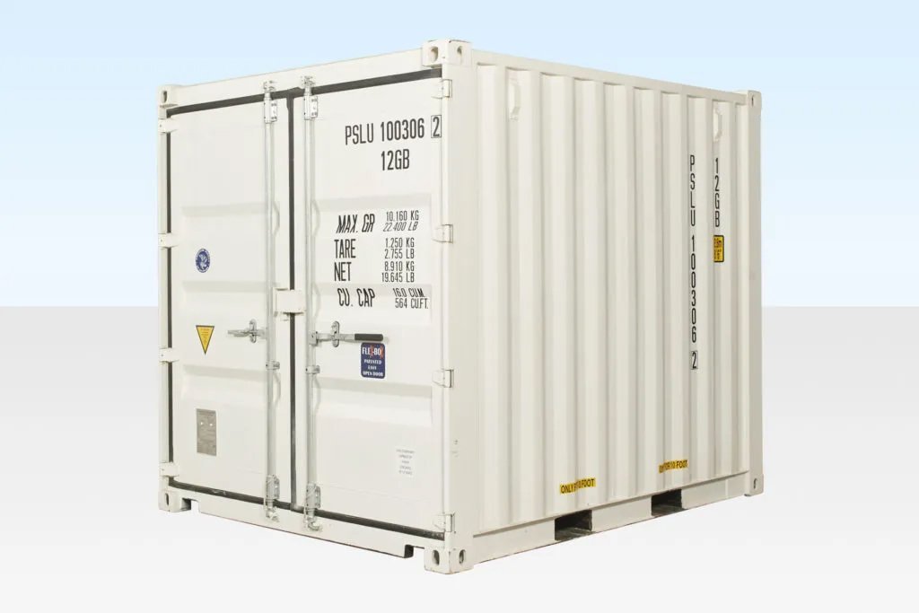 10ft x 8ft Shipping Container (One Trip) White (RAL 9003) - Image 2
