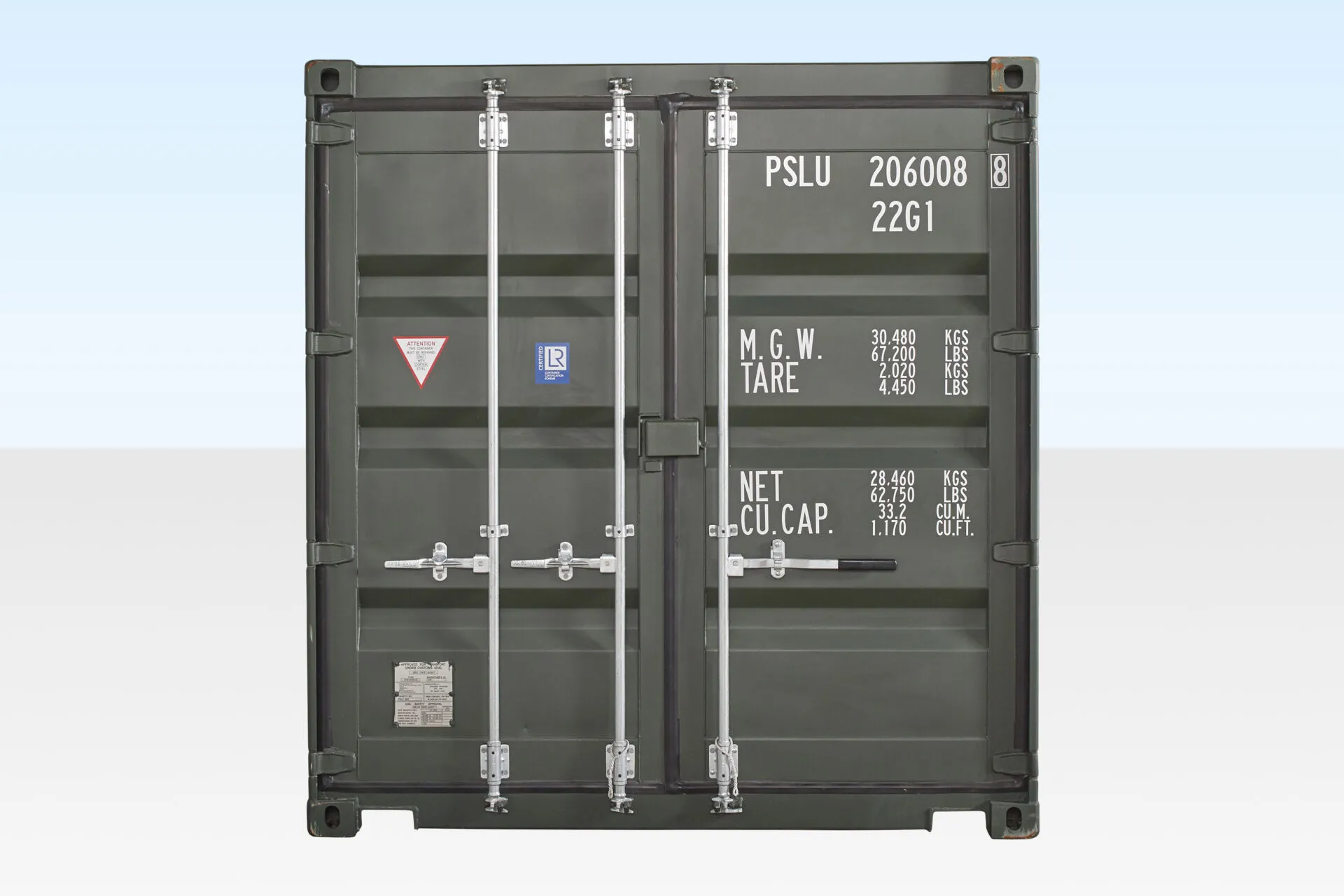 20Ft Shipping Container (One Trip) – Dark Green - Image 6