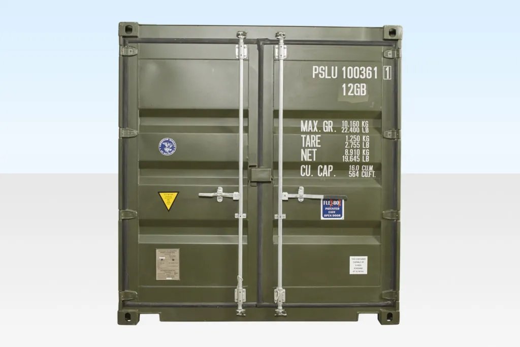 10ft x 8ft Shipping Container (One Trip) Green (RAL 6007) - Image 4