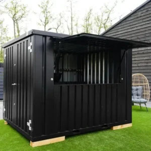 Flat Pack Container 3×2 Xl Meters Black Ral 9005