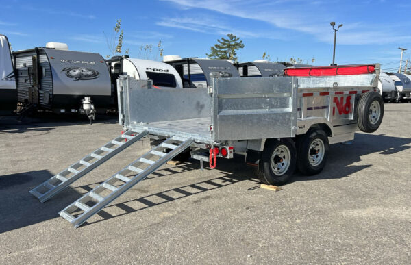2024 N&N Trailers 7x14 14K Galvanized Hydraulic Dump w/Ramps, 2-Way Spreader Gate, Tarp Kit - Image 12