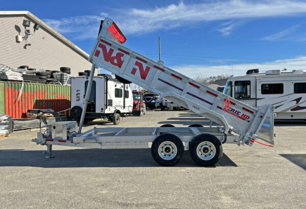 2024 N&N Trailers 7x14 14K Galvanized Hydraulic Dump w/Ramps, 2-Way Spreader Gate, Tarp Kit - Image 7