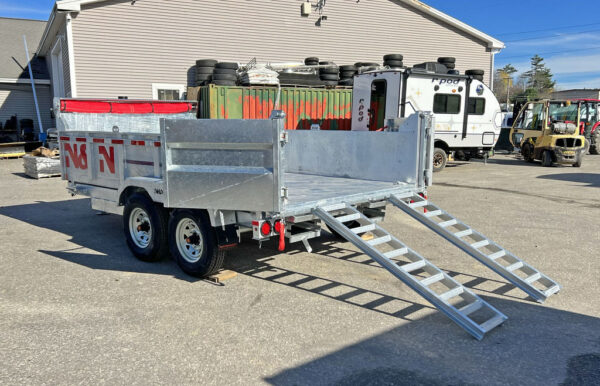 2024 N&N Trailers 7x14 14K Galvanized Hydraulic Dump w/Ramps, 2-Way Spreader Gate, Tarp Kit - Image 8