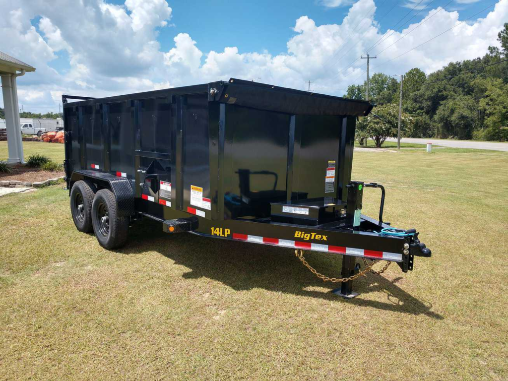 BIG TEX 7×14 DUMP TRAILER 7 TON LOW PROFILE 4′ HIGH SIDE
