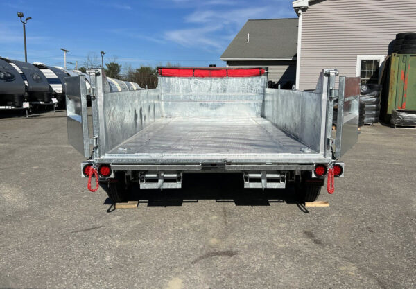 2024 N&N Trailers 7x14 14K Galvanized Hydraulic Dump w/Ramps, 2-Way Spreader Gate, Tarp Kit - Image 9